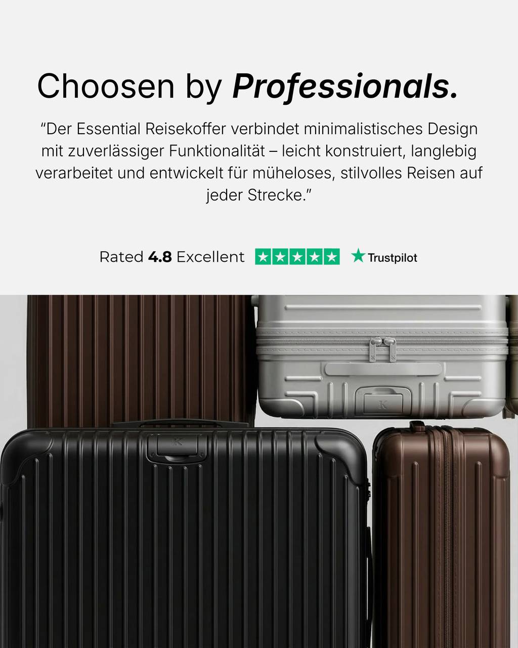 Essential travel suitcase