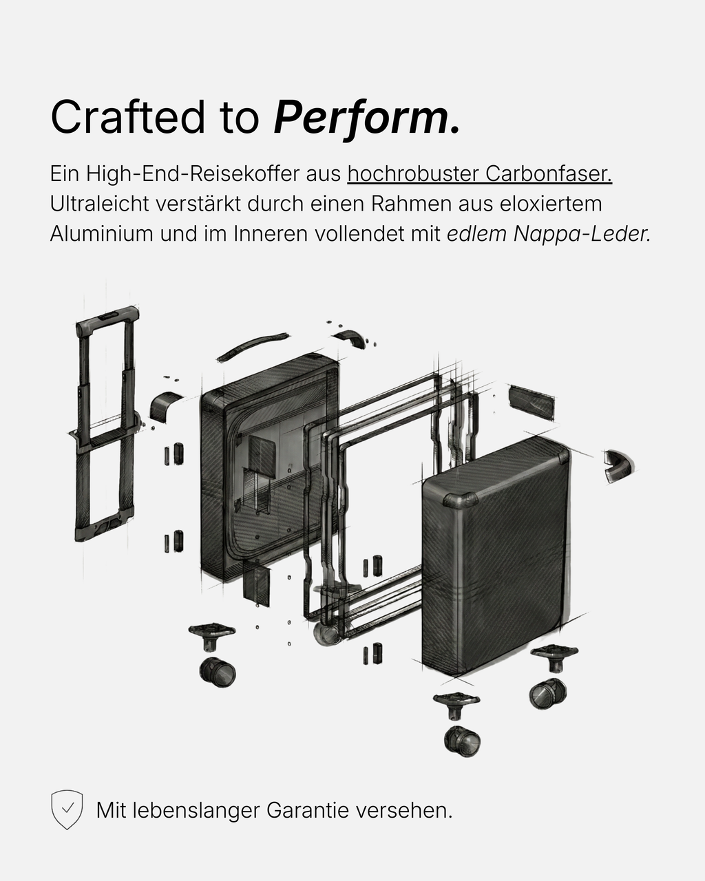 Koffer van koolstofvezel