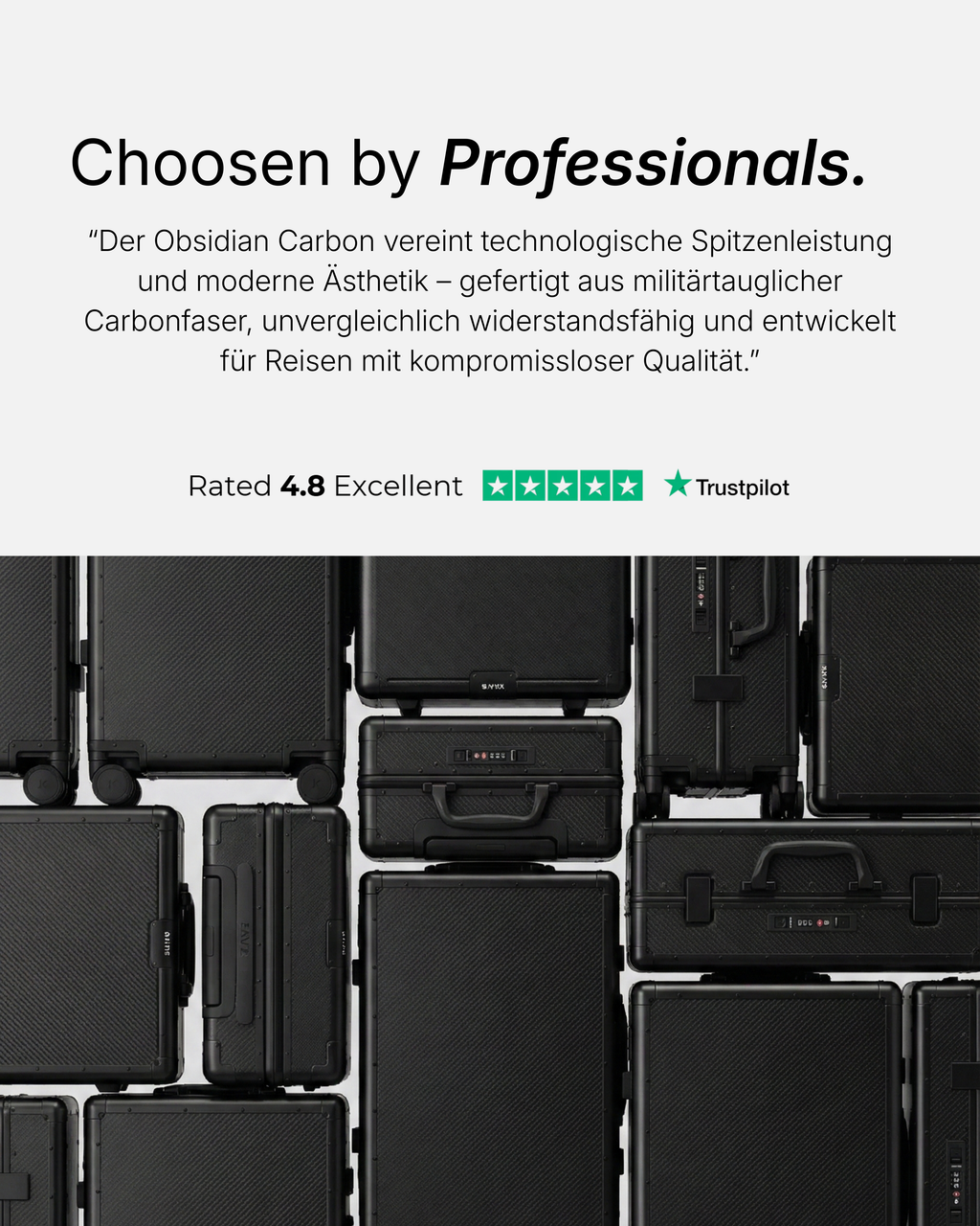 Koffer van koolstofvezel