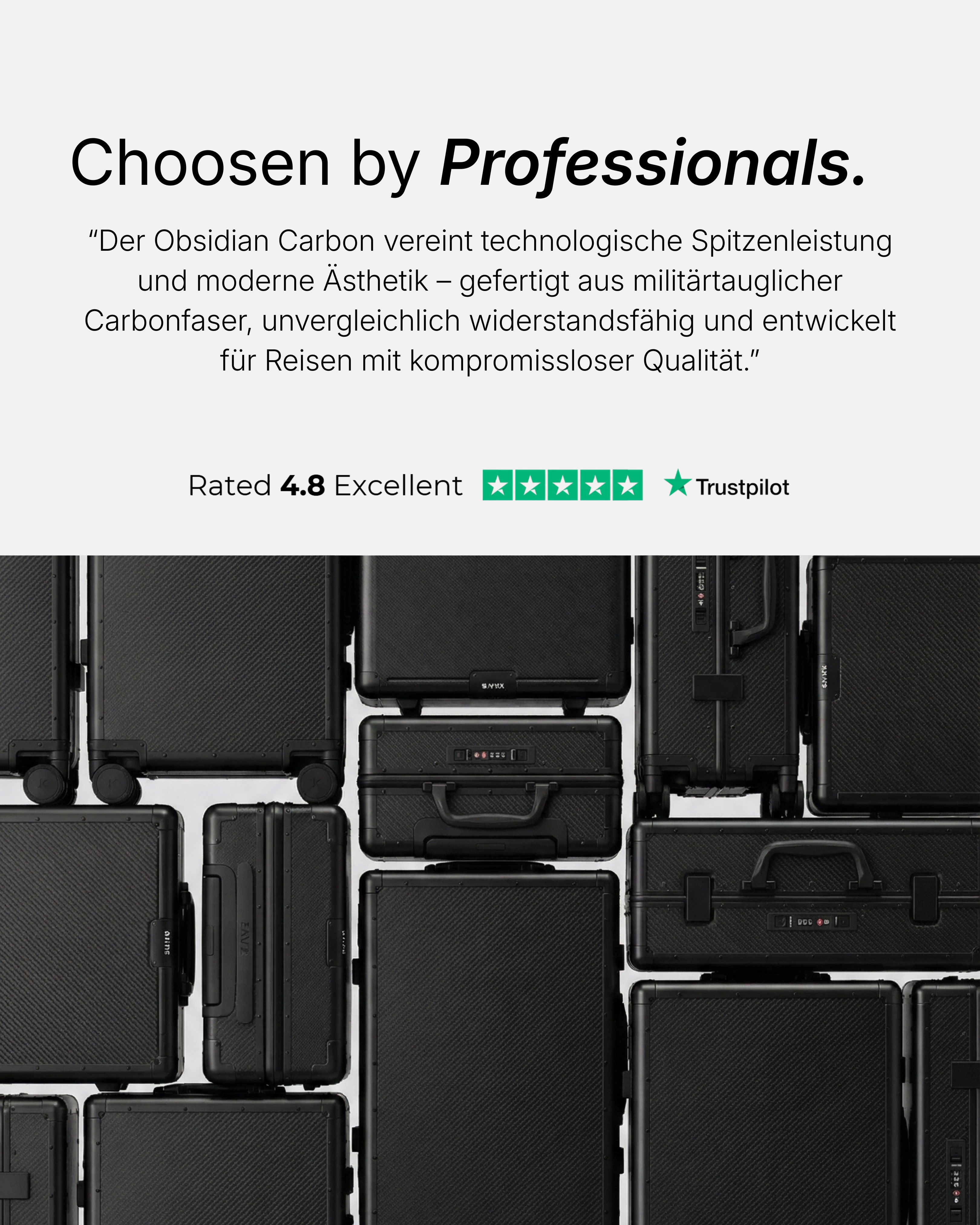 Koffer van koolstofvezel