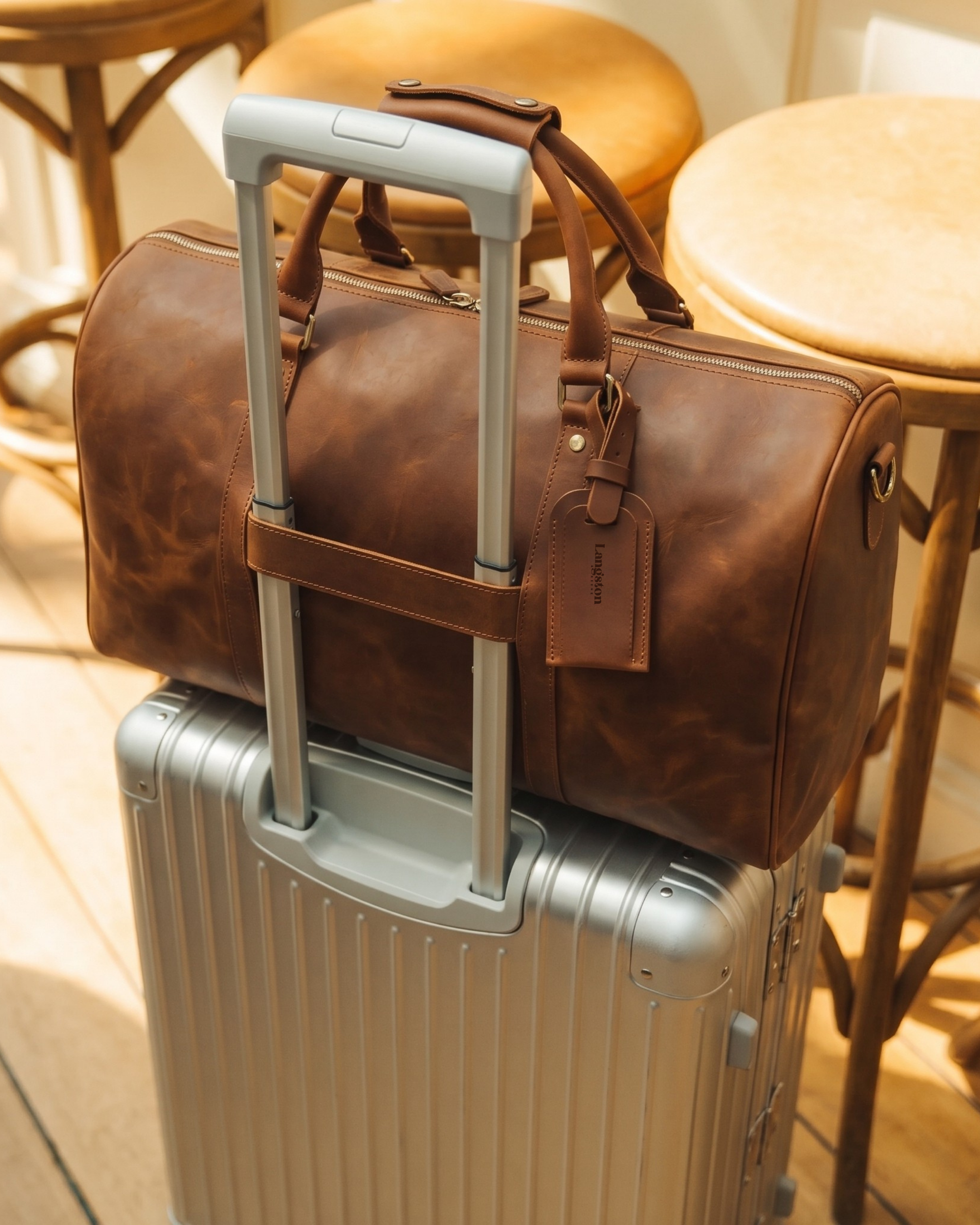 Yale Rindsleder Reisetasche