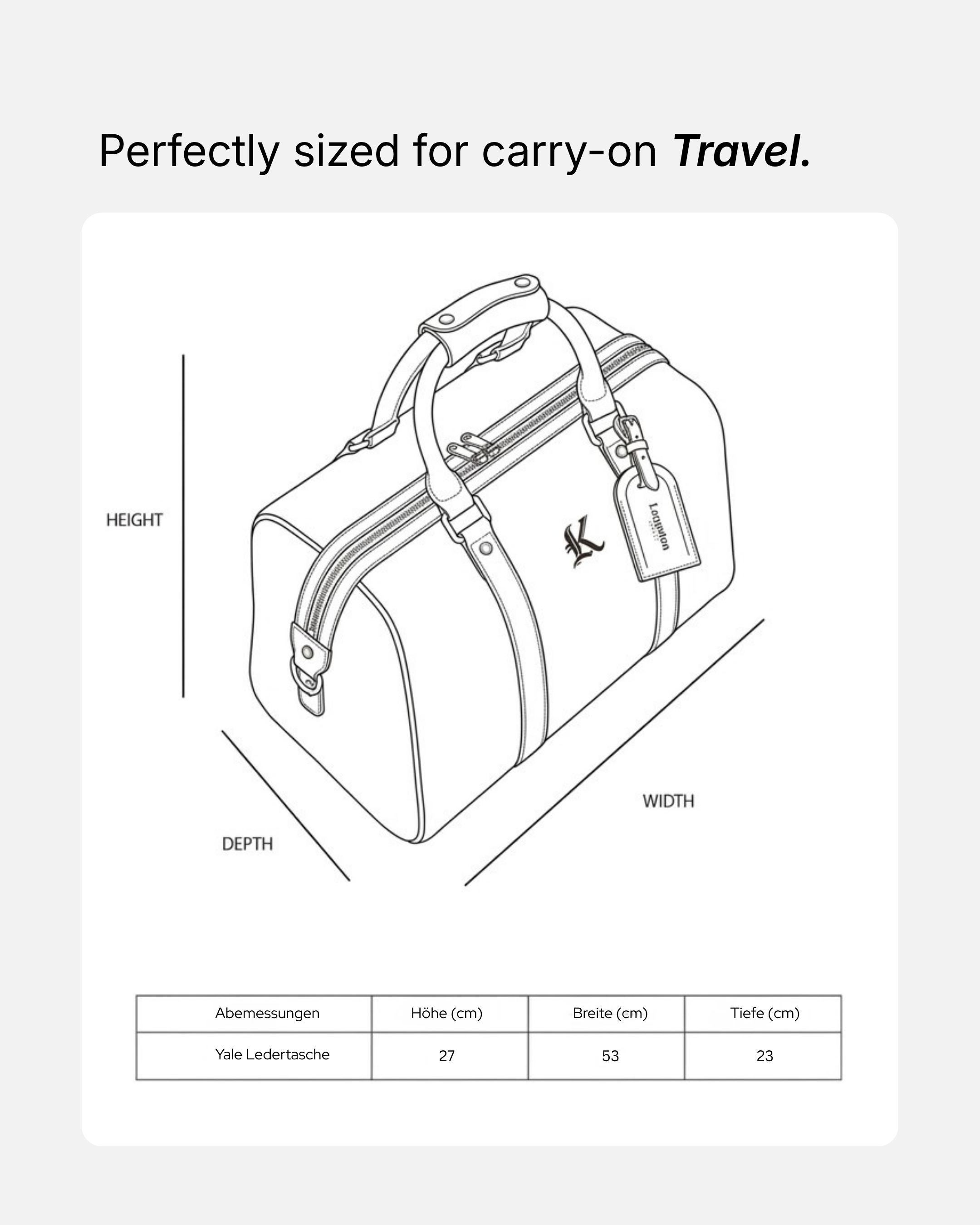 Yale Rindsleder Reisetasche